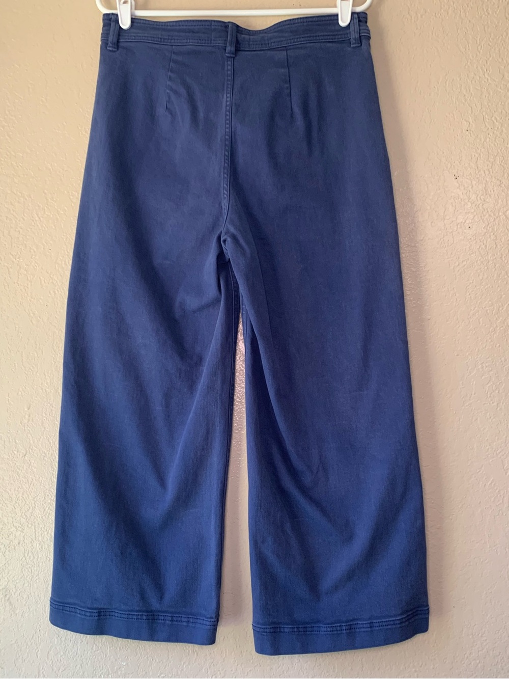 EVERLANE Wide Leg Crop Chino Dark Blue Denim Jeans Size 12 - Picture 7 of 8
